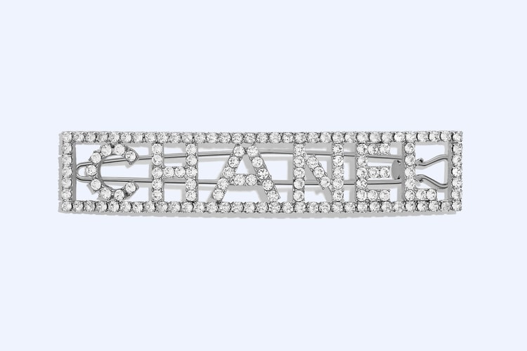Things Don't Get More Luxurious Than Chanel's Crystal-Studded Logo Hair Clip