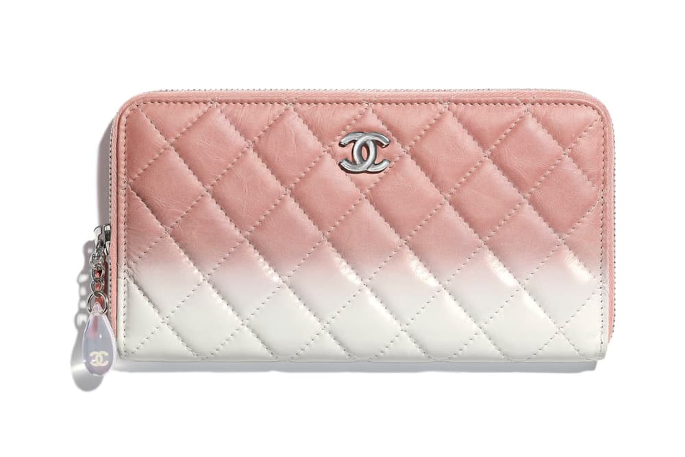 Chanel Pastel Pink Green Blue Ombré Clutch Purses