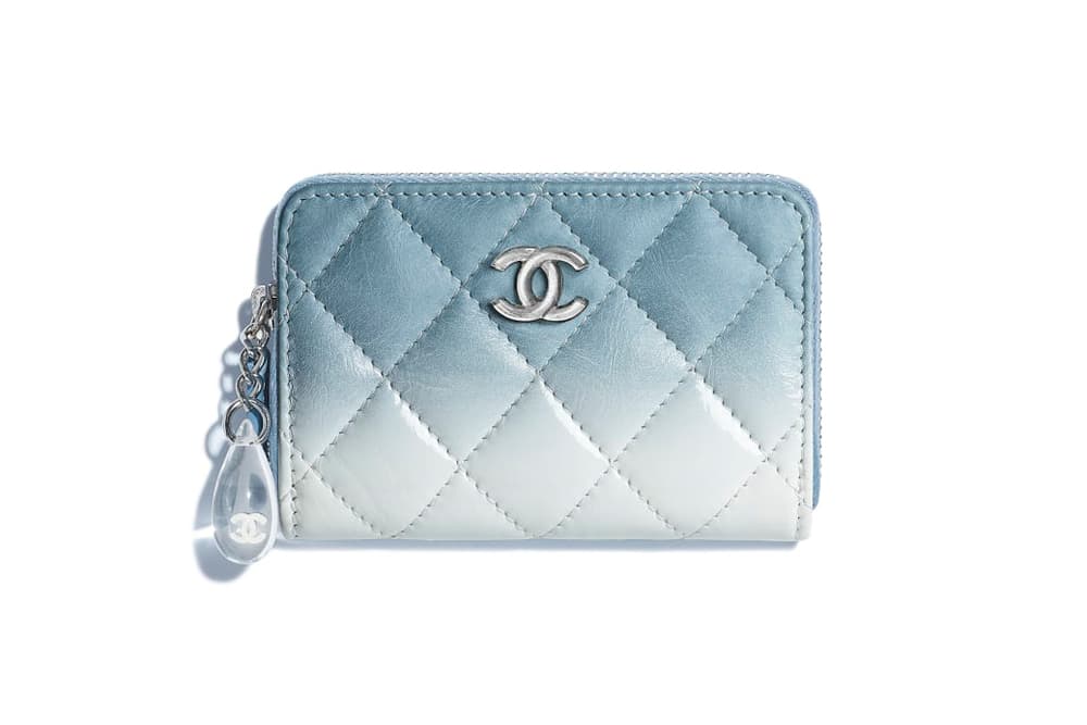 Chanel Pastel Pink Green Blue Ombré Clutch Purses