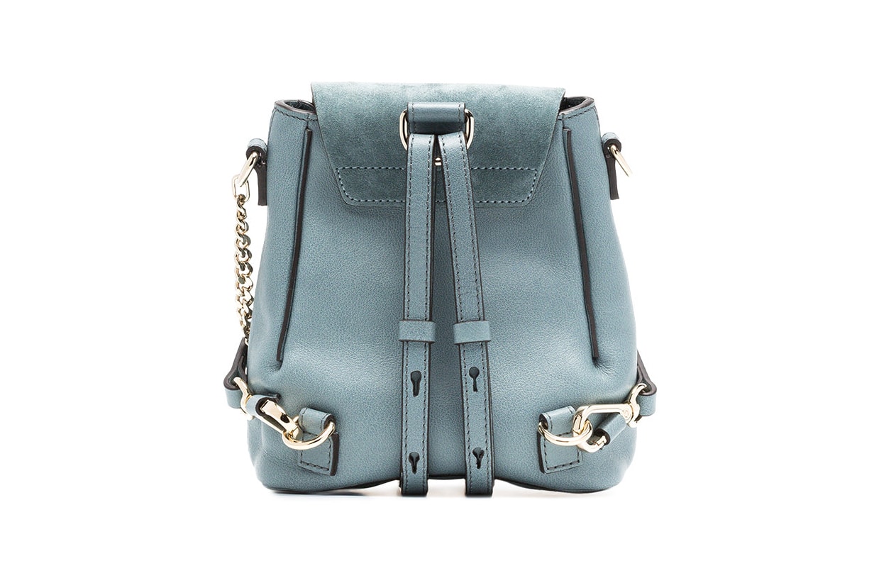 Chloé Mini Faye Leather Backpack Blue