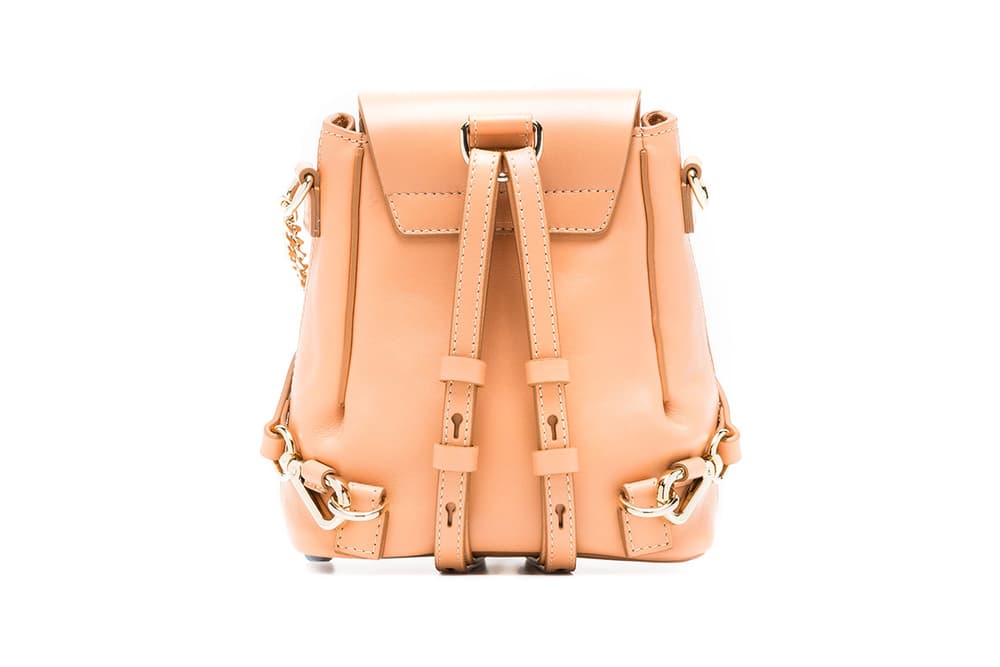 Chloé Faye Leather Backpack Blush Pink
