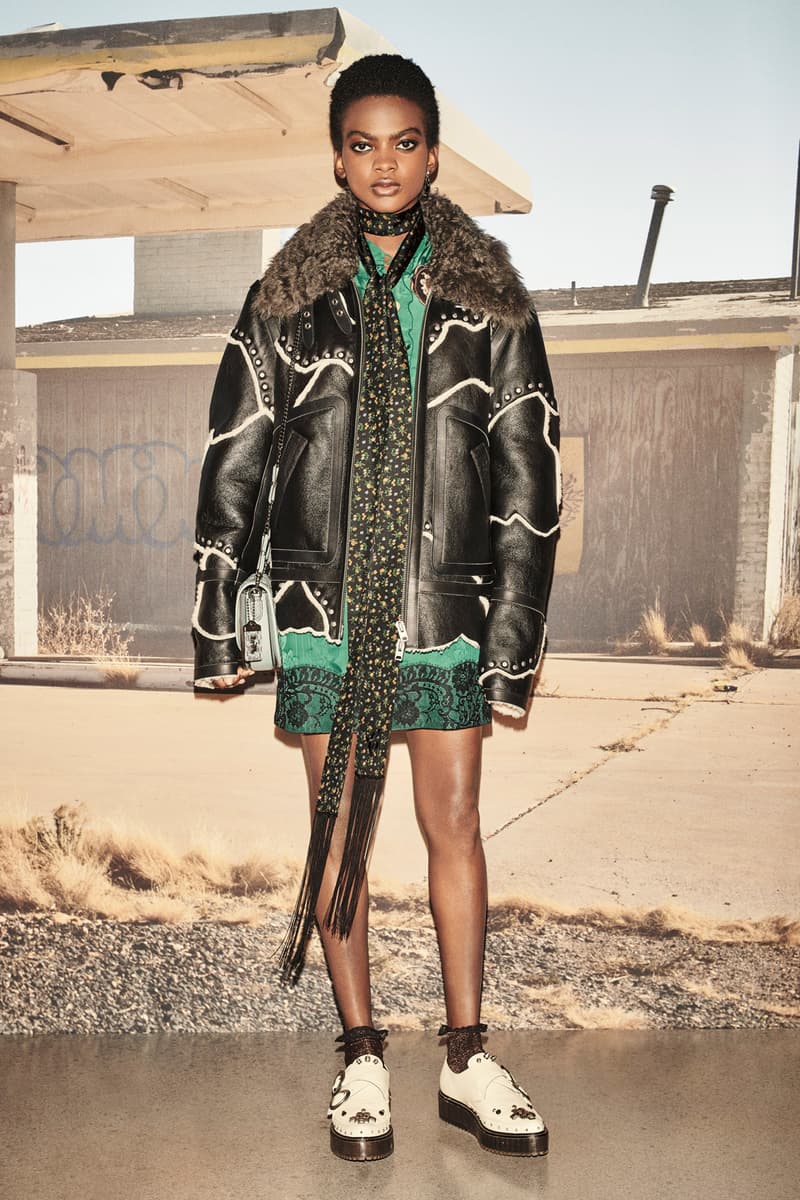 Coach 1941 Resort 2019 Collection Lookbook Coat Dress Black Green