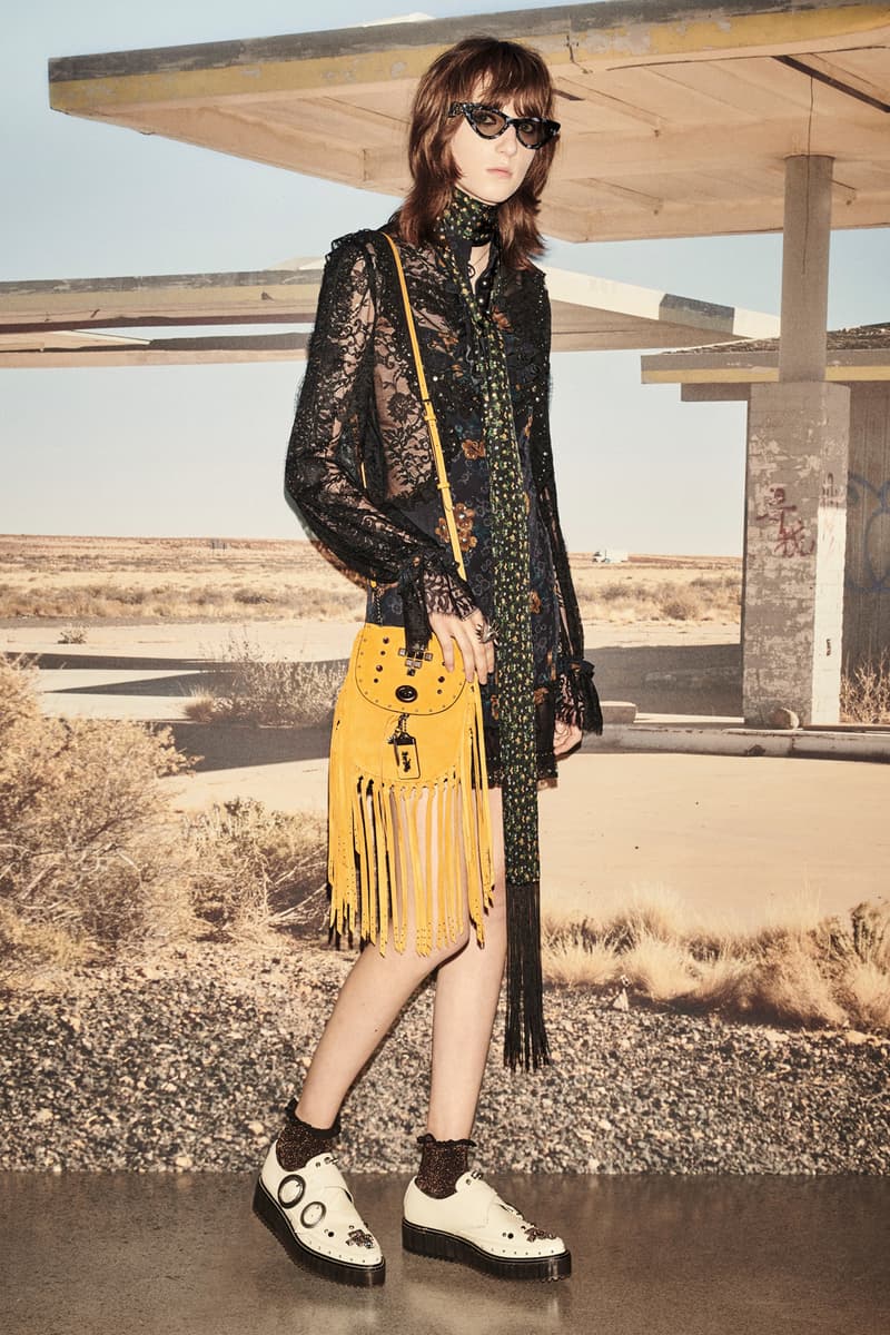 Coach 1941 Resort 2019 Collection Lookbook Blazer Dress Tassel Bag Black Yellow