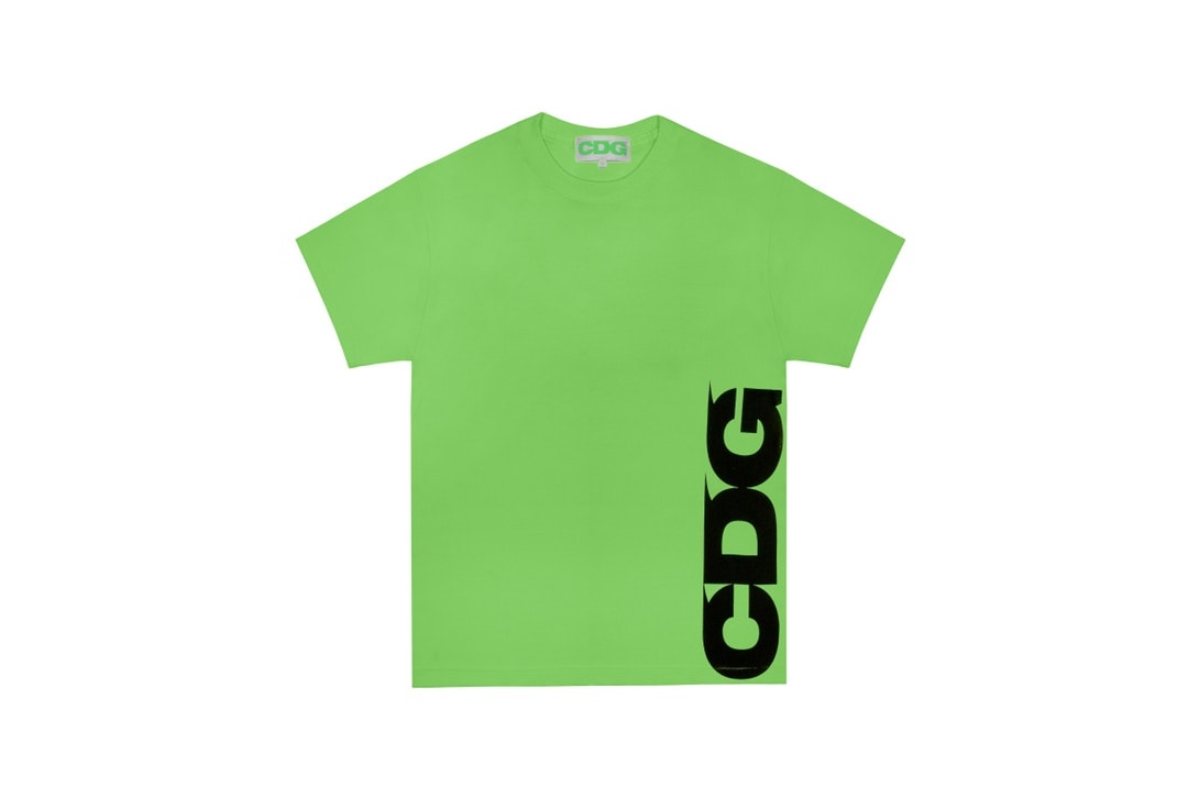 COMME des GARÇONS Breaking News CDG T Shirt Green Logo