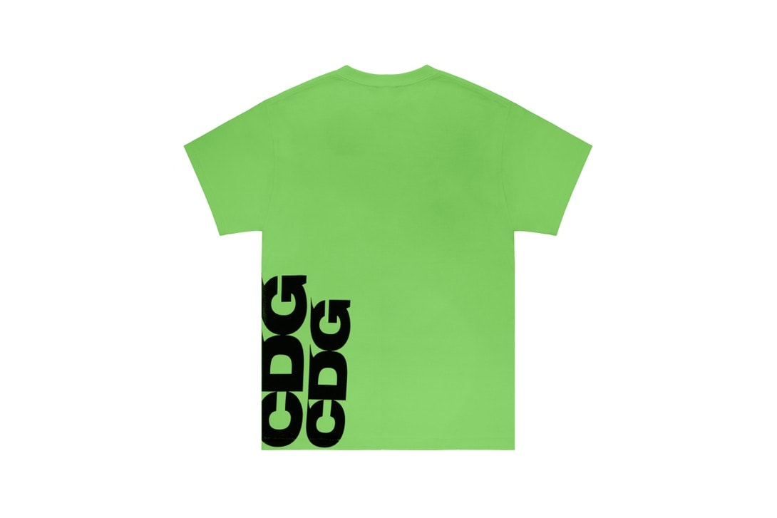 COMME des GARÇONS Breaking News CDG T Shirt Green Logo