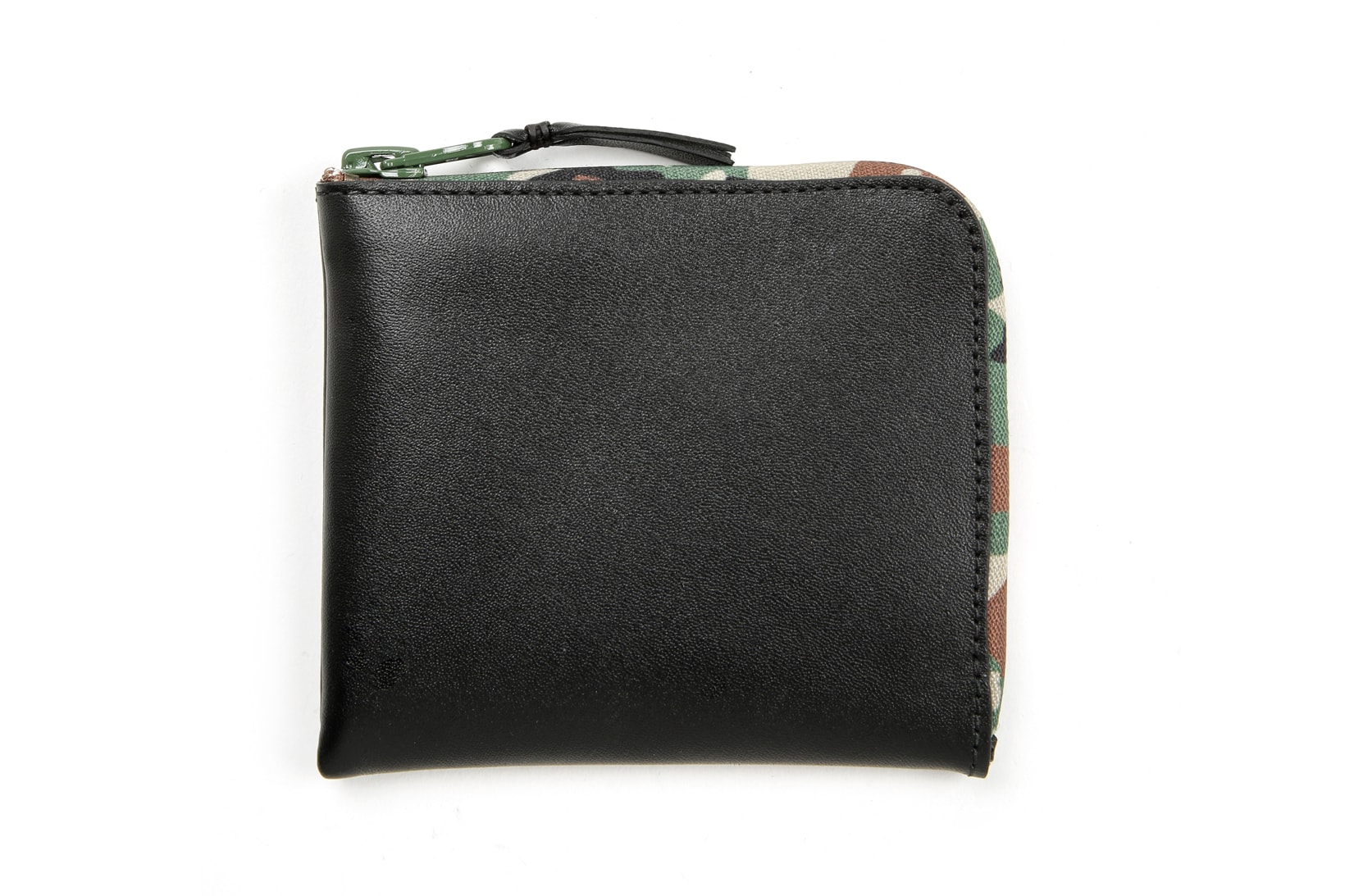 COMME des GARÇONS Leather Wallet Black Camouflage