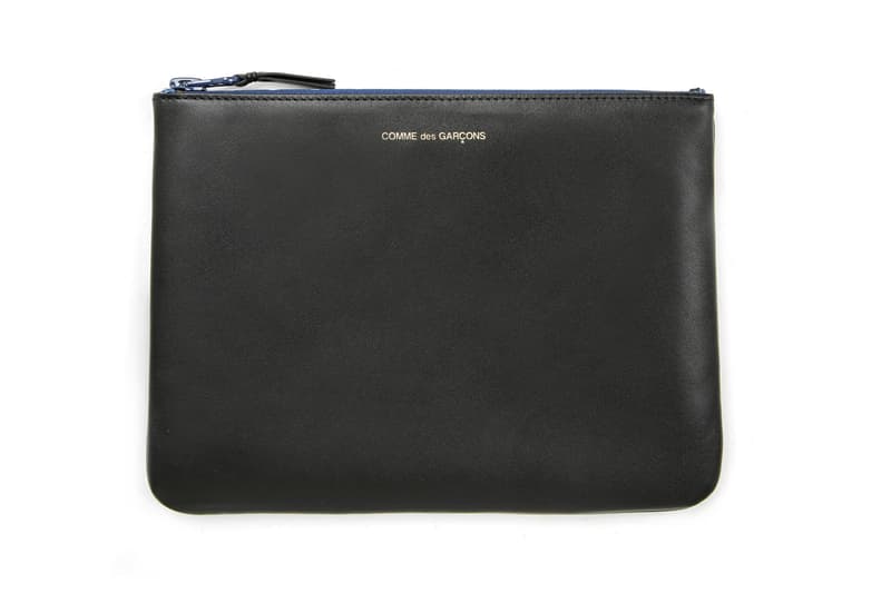 COMME des GARÇONS Leather Pouch Black Blue