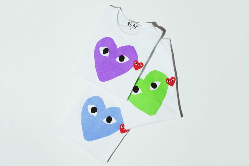 comme des garons play t shirt 3d print