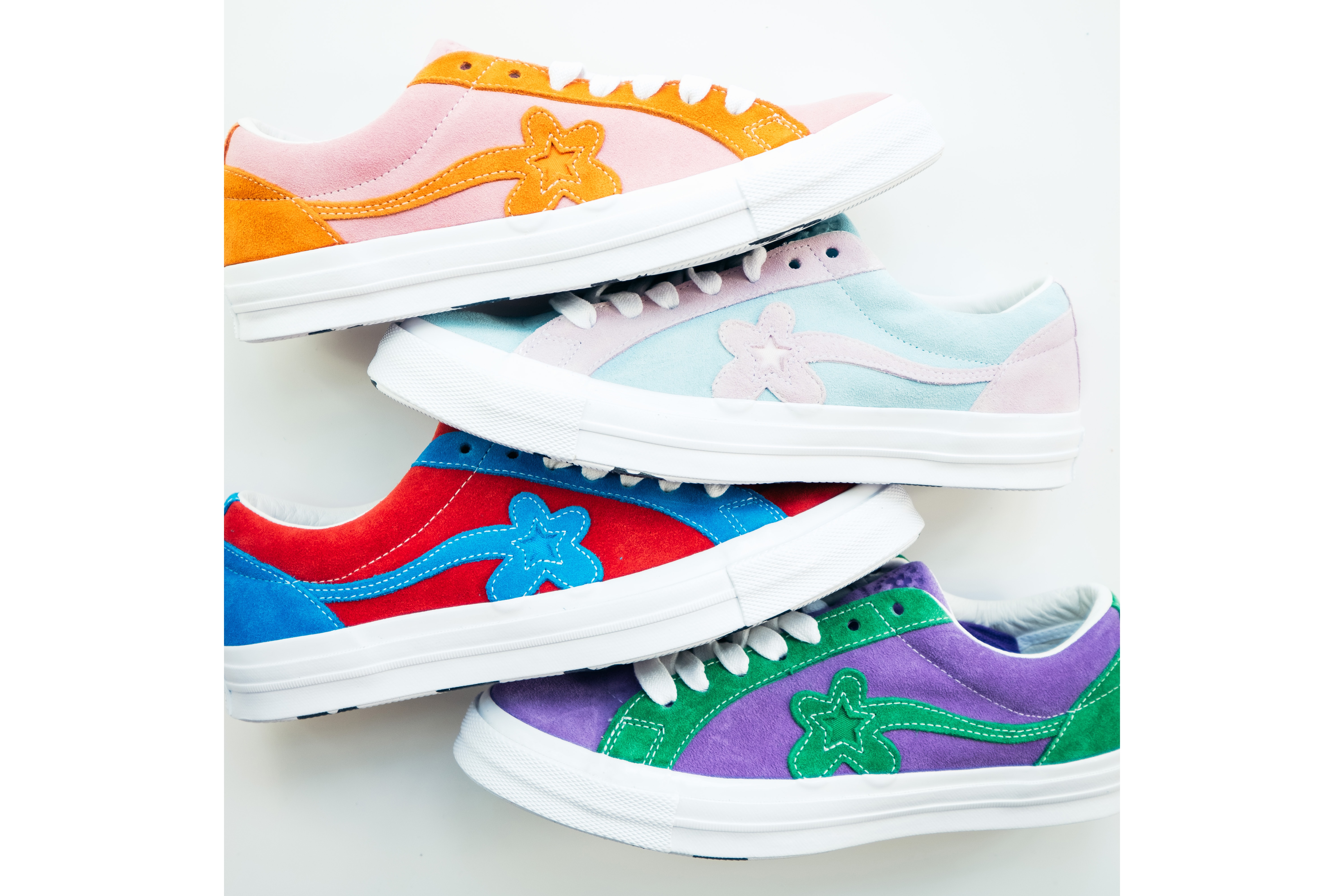 Converse GOLF Le FLEUR One Star Collection Tyler the Creator Sneaker Shoe Collaboration Pastel Color Spring Summer
