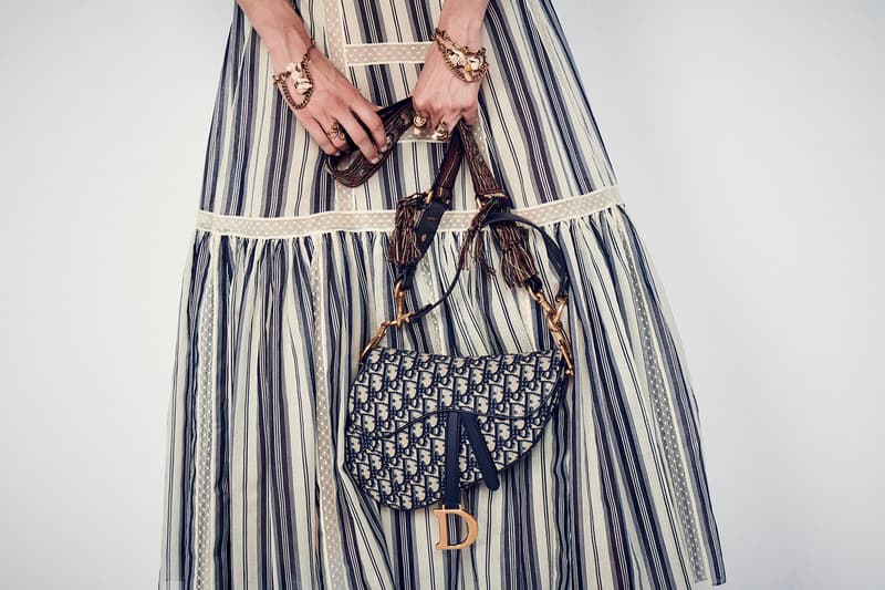 Dior Cruise 2019 Resort Runway Backstage Saddle Bag Logo Pattern