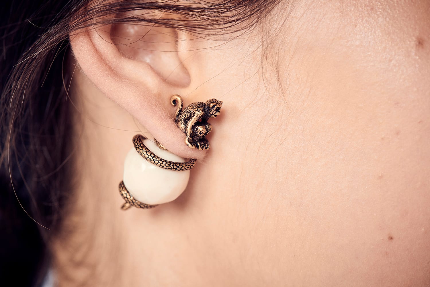 dior monkey earring