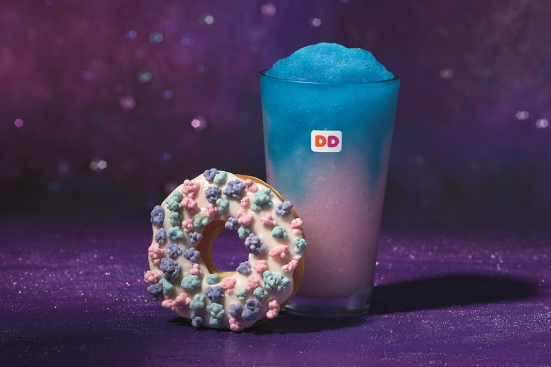 Dunkin' Donuts Galaxy Menu Cosmic Cotton Candy Coolatta Pineapple Coolatta Comet Candy Donut