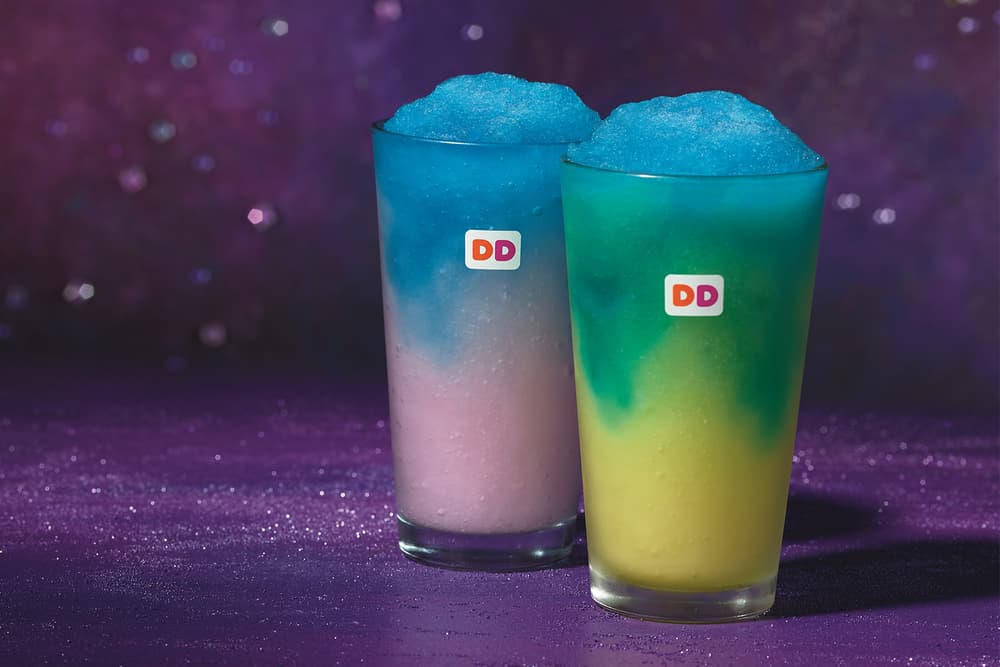 Dunkin' Donuts Galaxy Menu Cosmic Cotton Candy Coolatta Pineapple Coolatta Comet Candy Donut