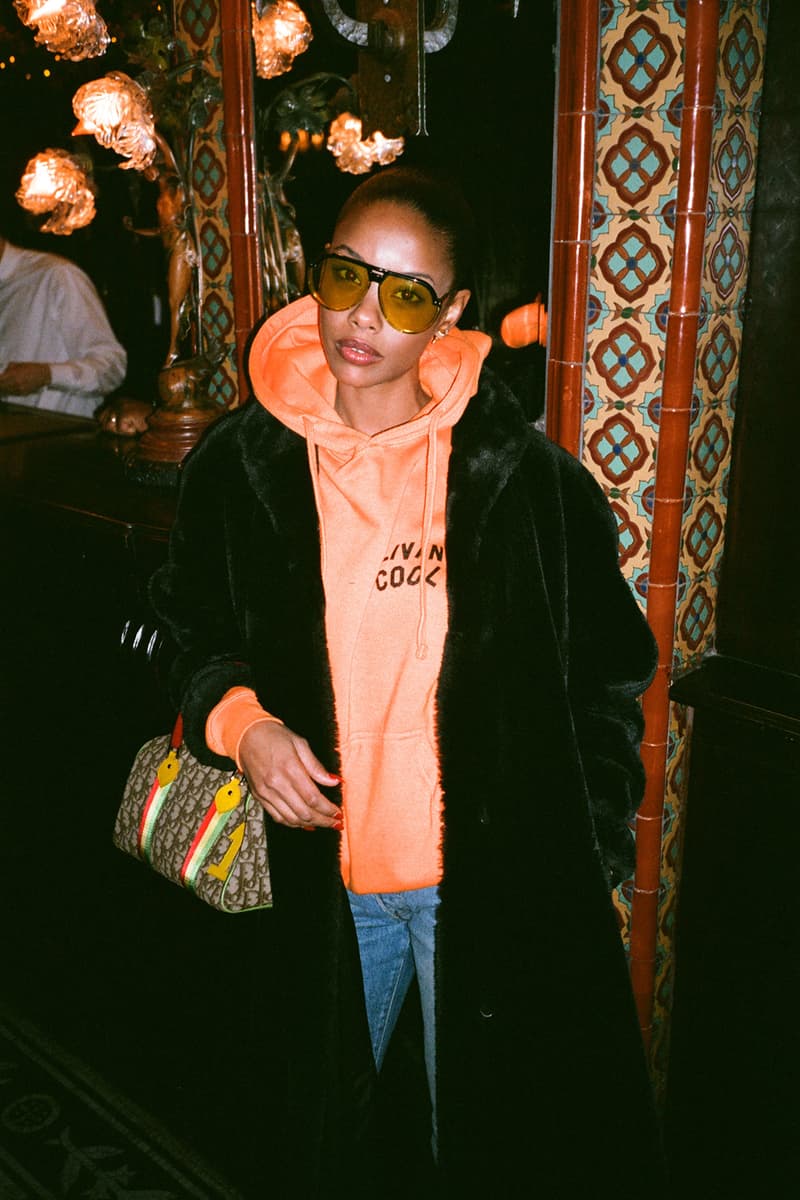 livin cool Emanuele D'Angelo Lookbook Logo Hoodie Orange Vintage Dior Bag