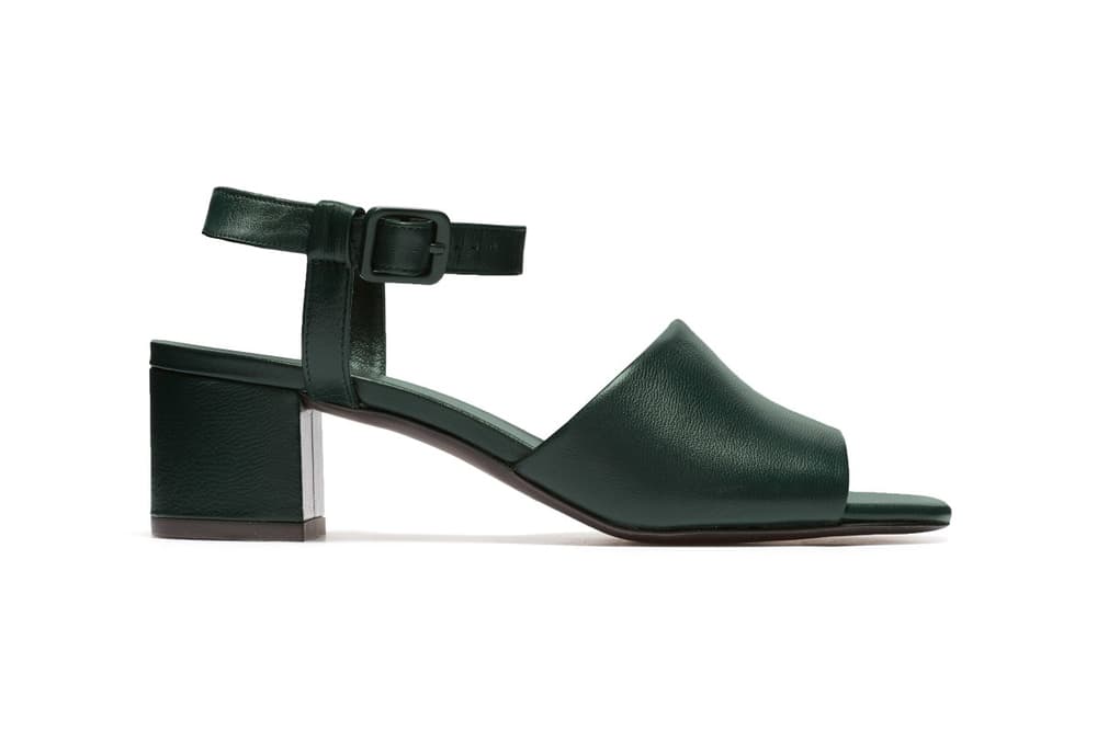Everlane Block Heel Sandal Dark Green