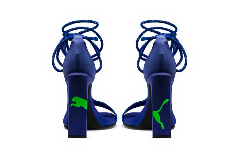 Bungee Cord High Heels Plat Blue Gecko Green