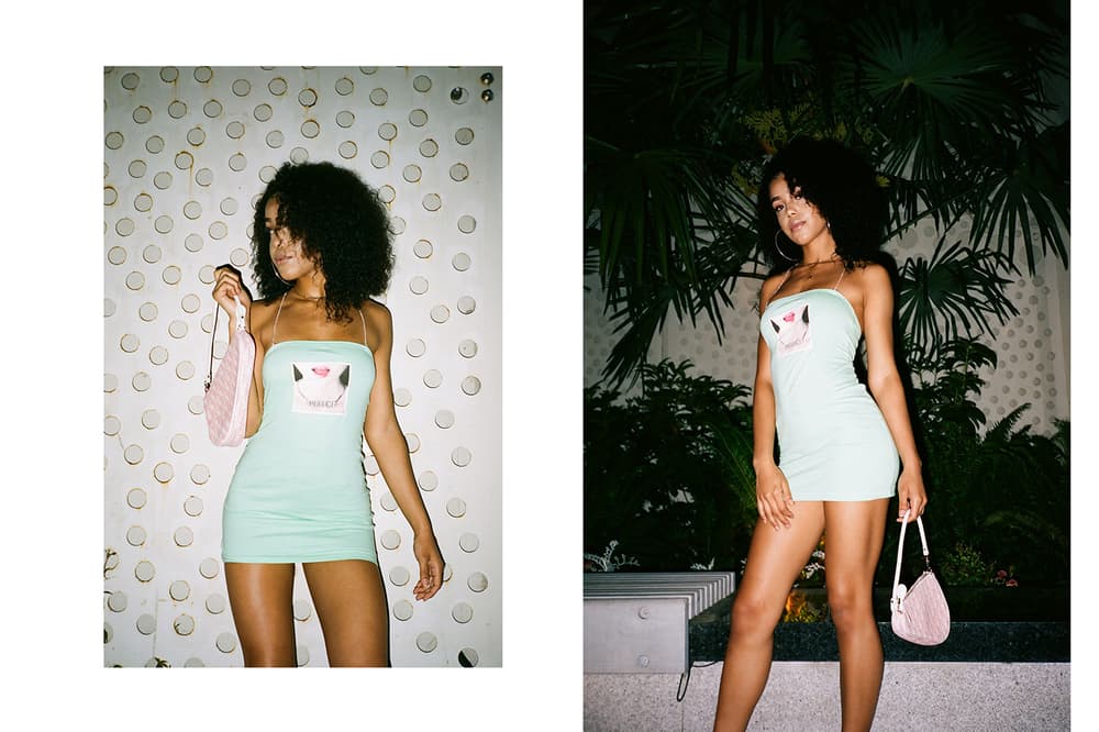 Frankie Collective Supreme Mint Green Pastel Tube Dress Dior Saddle Bag Pink John Galliano