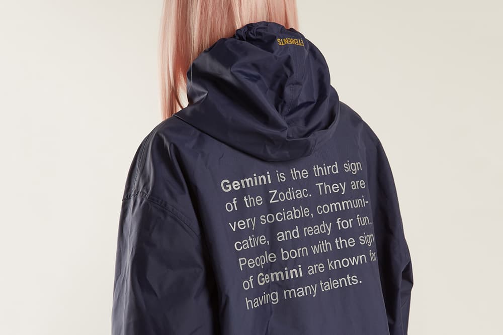 Vetements Gemini Raincoat Zodiac Sign Horoscope Definition Blue