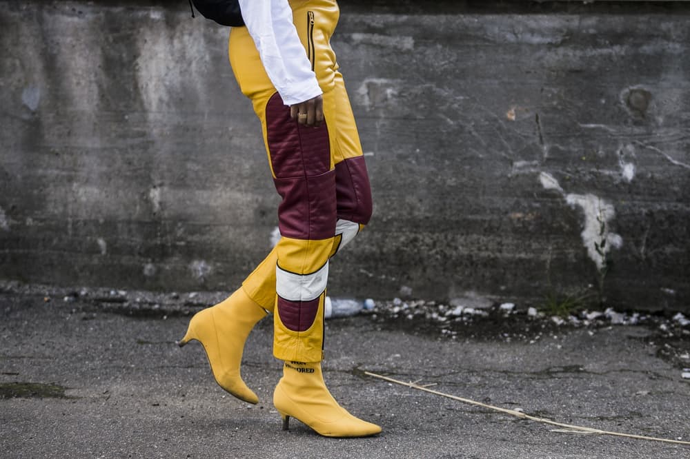 Gen Z Yellow Motocross Pants Boots Street Style Fashion Week