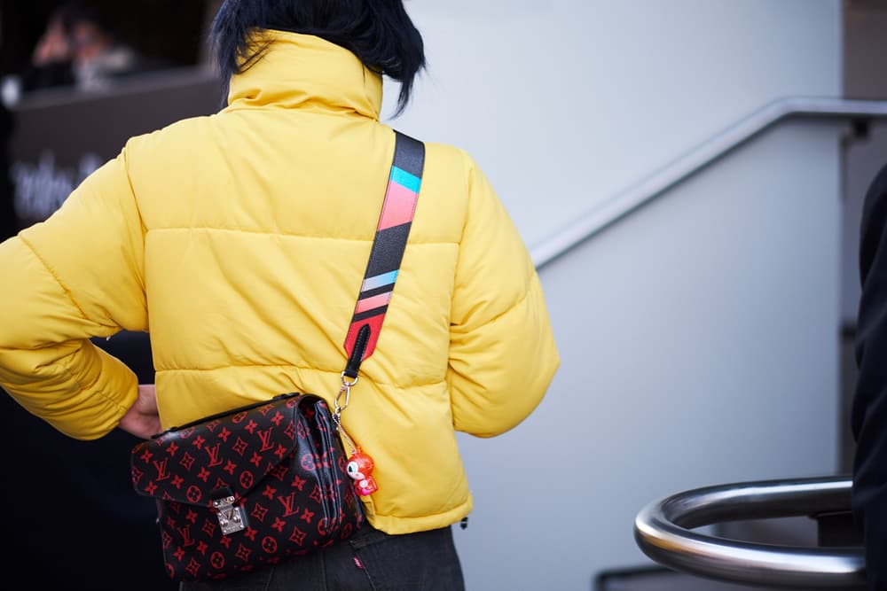 Gen Z Yellow Puffer Jacket Louis Vuitton Bag Fashion Week Street Style