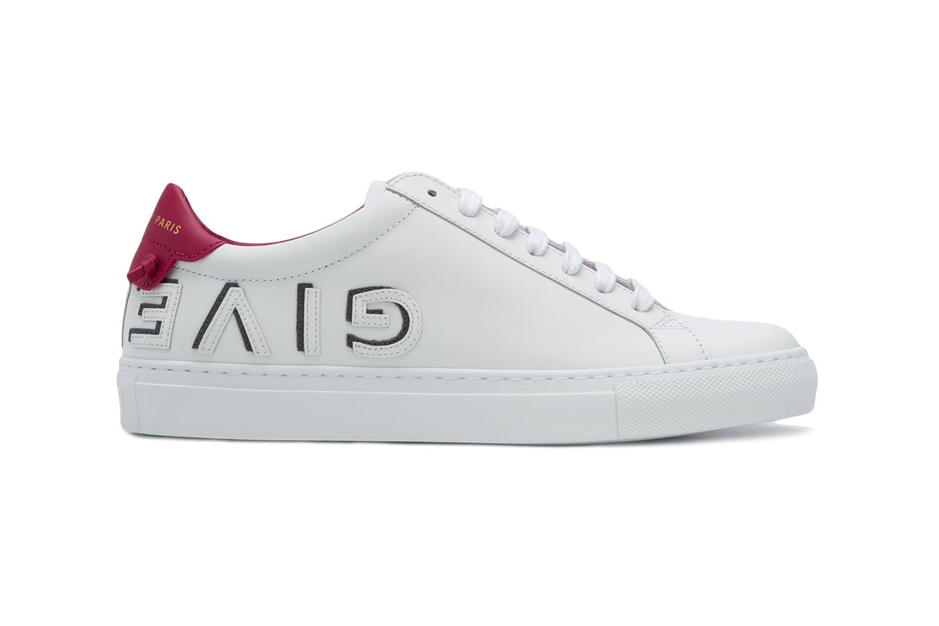 Givenchy Logo Low-Top Sneakers Leather White Red