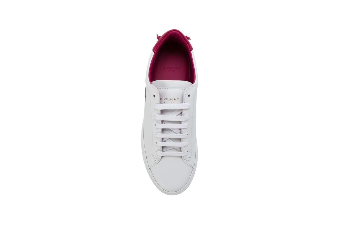 Givenchy Logo Low-Top Sneakers Leather White Red