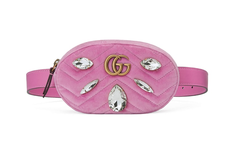Gucci's Velvet Marmont Belt Bag Just Got Covered in Giant Crystals