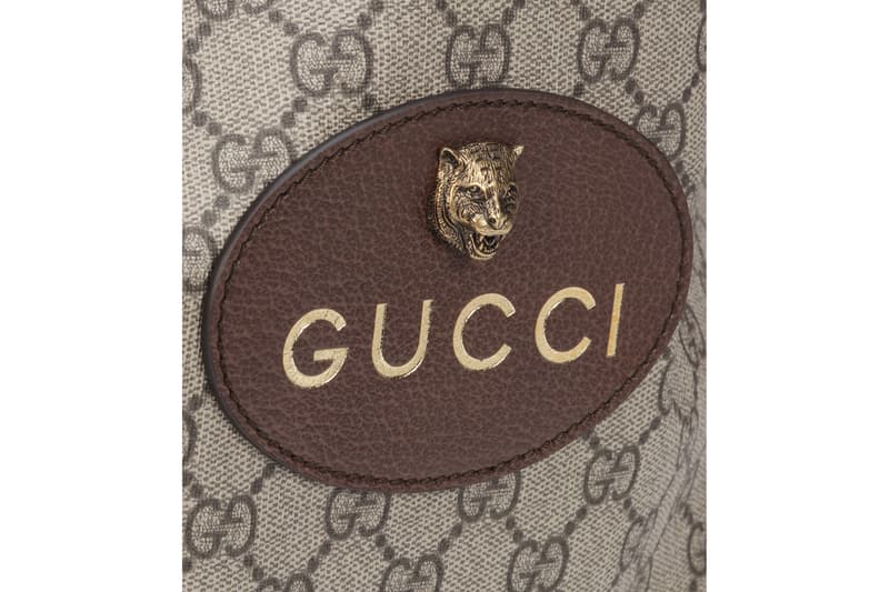 Buy Gucci's Drawstring Monogram Backpack Print Retro Tiger Summer Bag Pouch