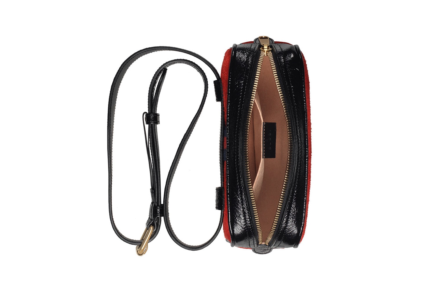 Gucci Ophidia Belt Bag in Red and Navy Designer Fanny Pack Suede