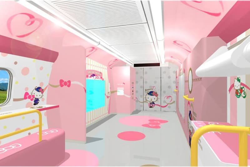 Look Inside Sanrio Hello Kitty Shinkansen Bullet Train Osaka Hakata Japan