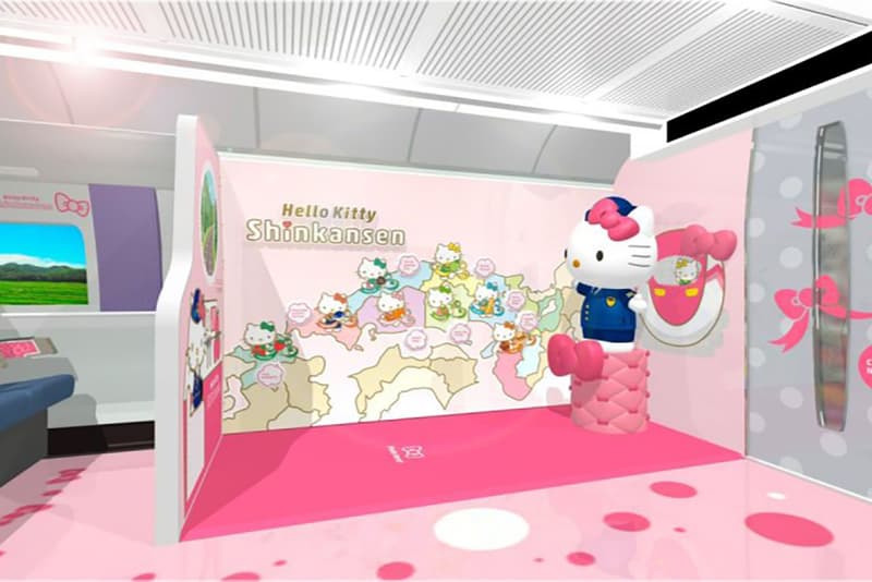 Look Inside Sanrio Hello Kitty Shinkansen Bullet Train Osaka Hakata Japan