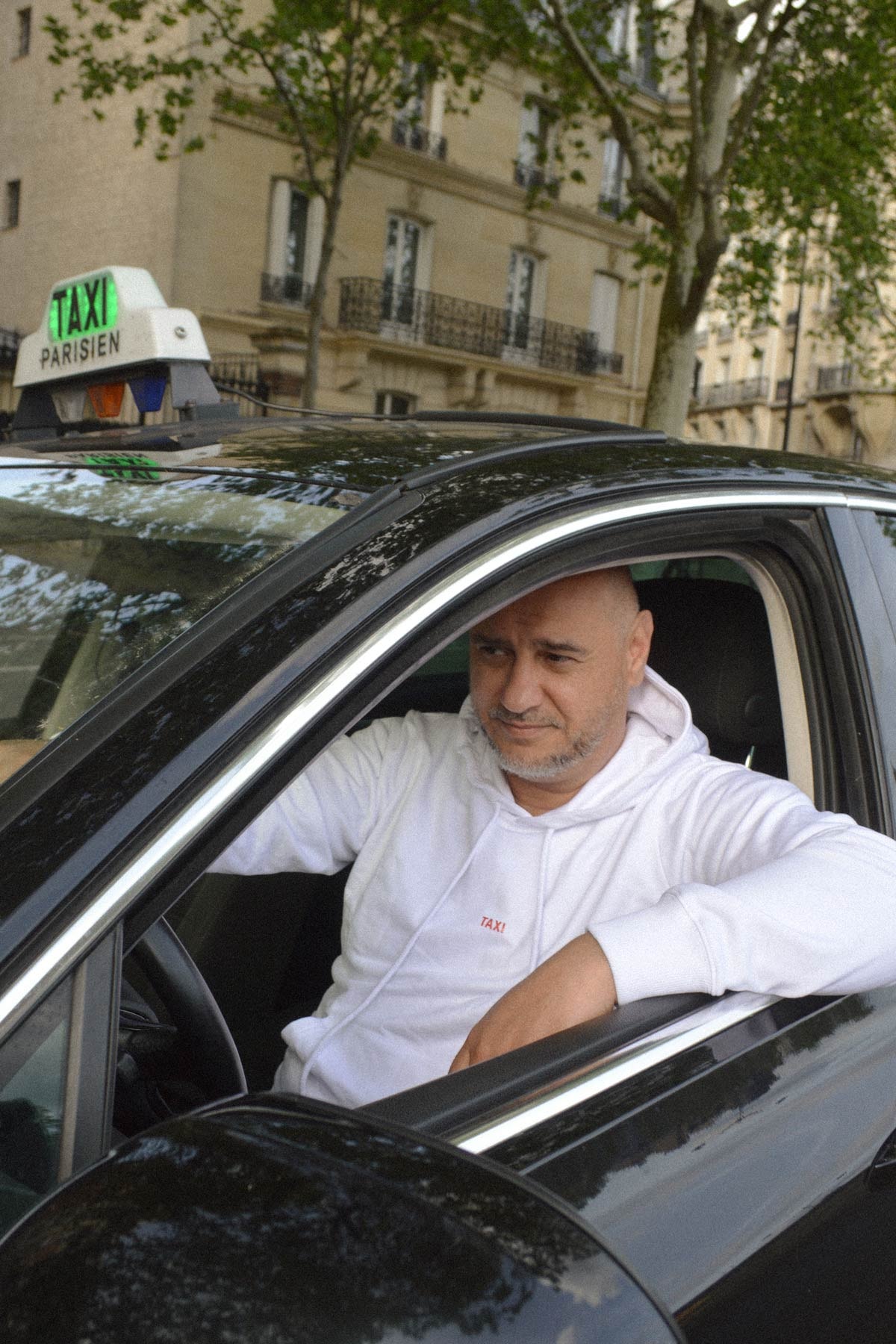 Helmut Lang Global Taxi Initiative Paris Hoodie White