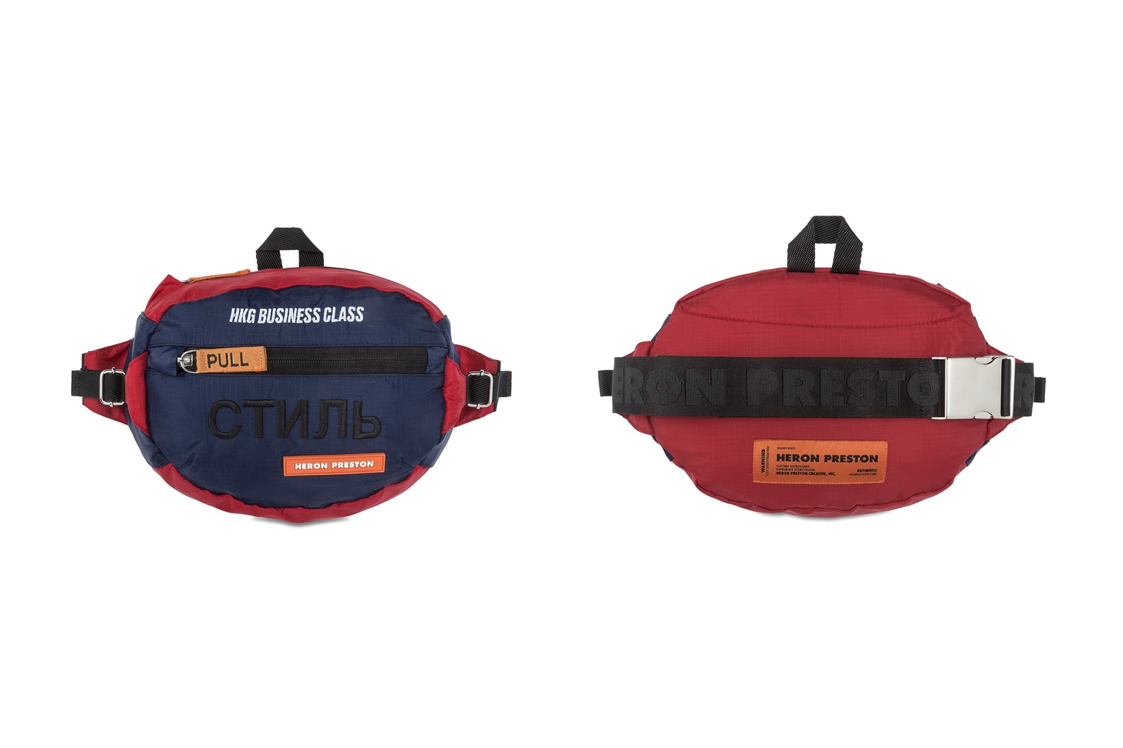 Heron Preston Business Class Fanny Pack Bags Blue Red