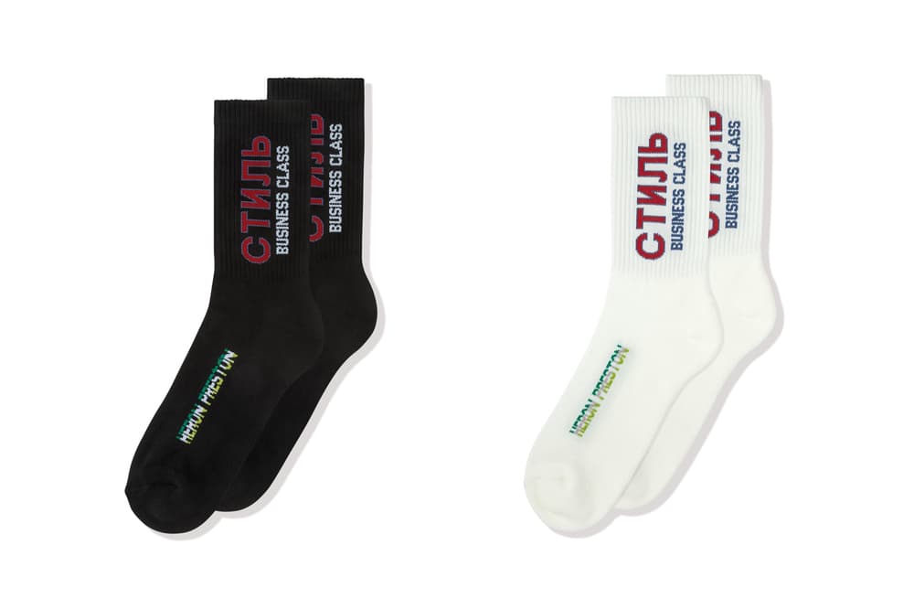 Heron Preston Business Class Socks Black White