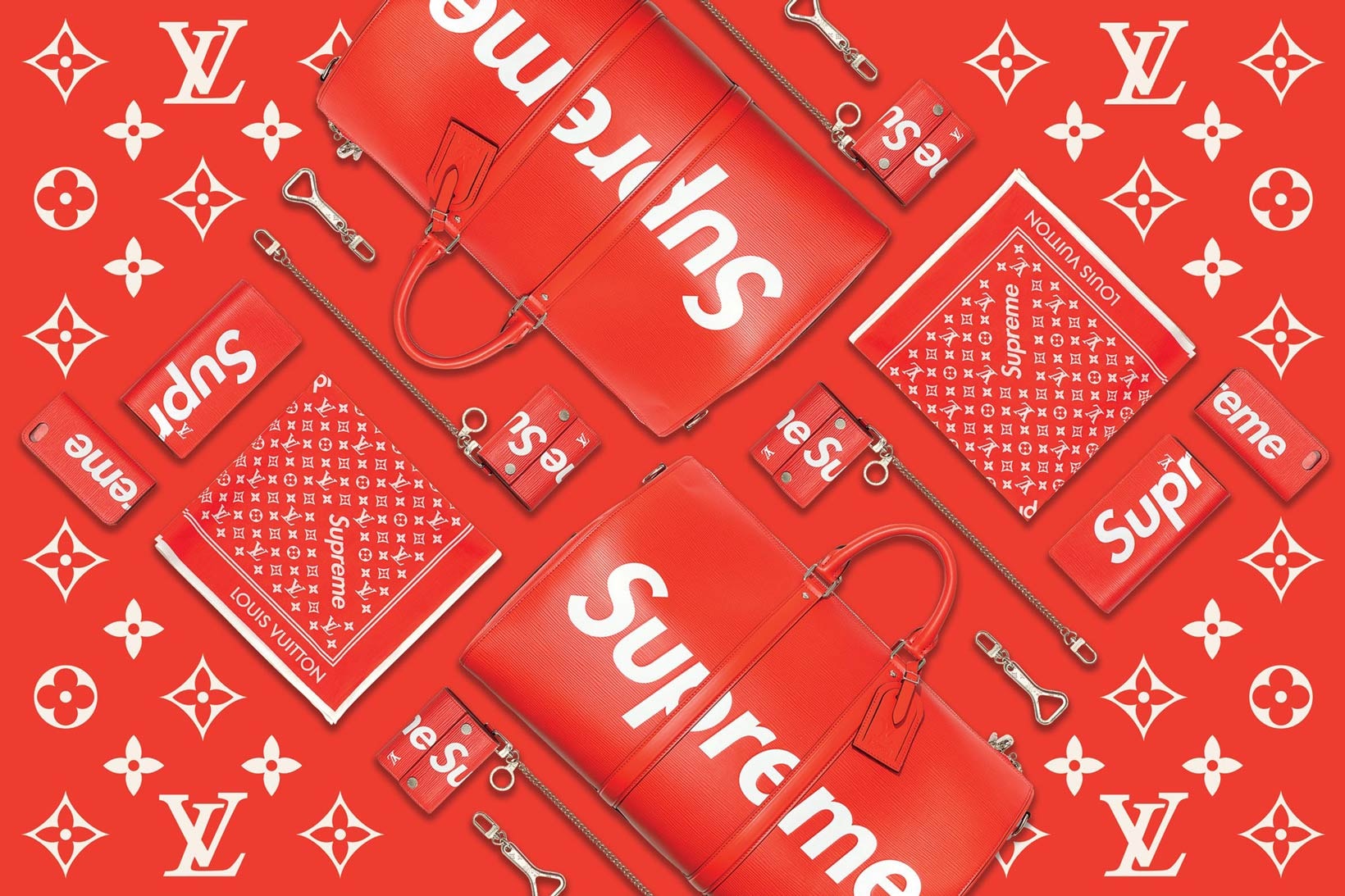 Download Red Bandana Louis Vuitton Phone Wallpaper