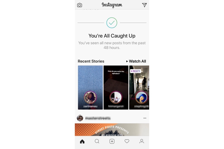 Instagram All Caught Up Feature
