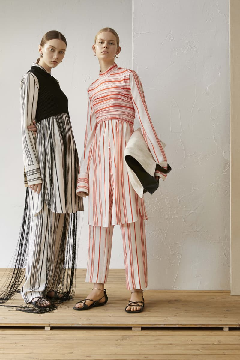 Jil Sander Resort 2019 Collection Lookbook Striped Shirt Pants Black Red White
