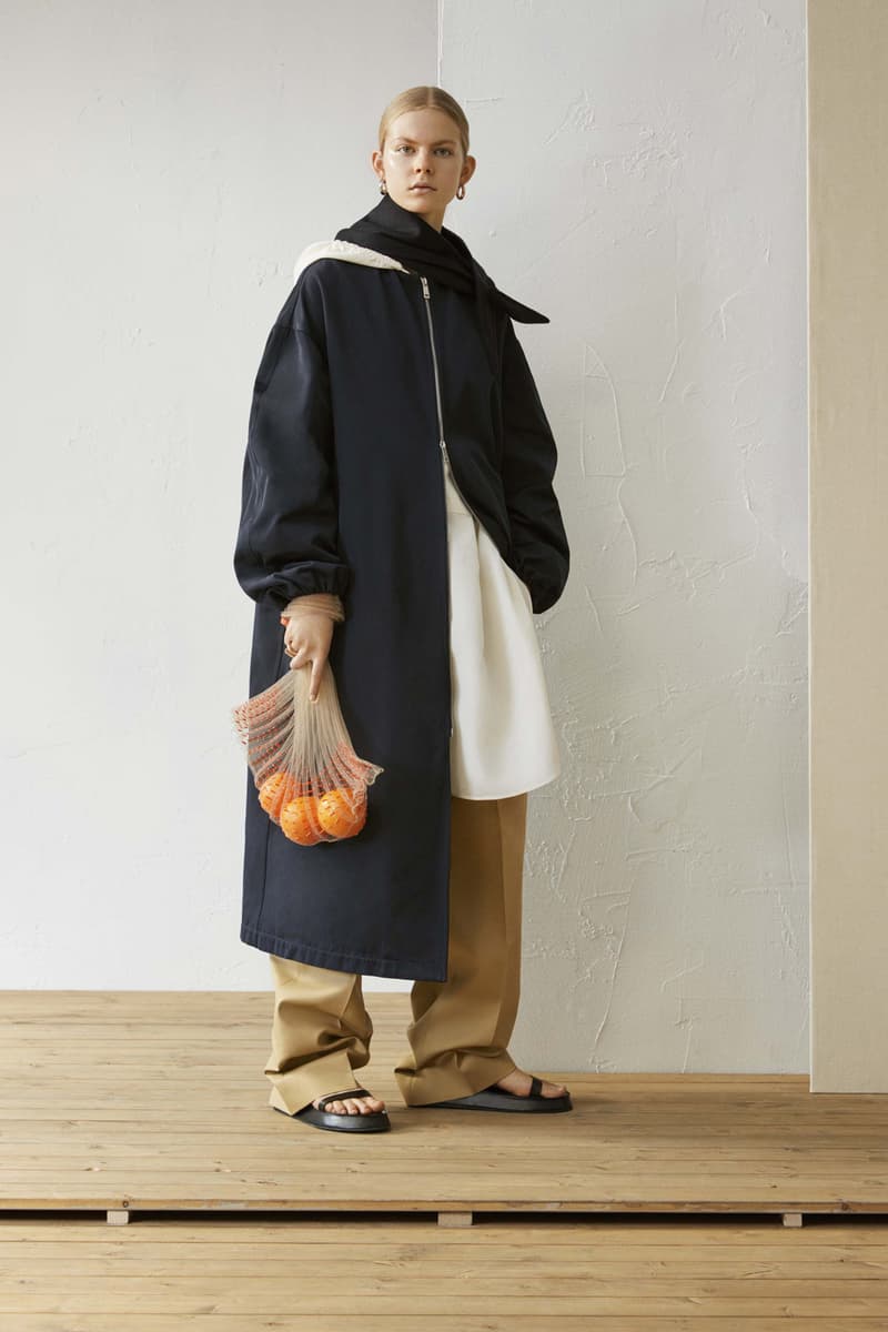 Jil Sander Resort 2019 Collection Lookbook Coat Pants Black Khaki
