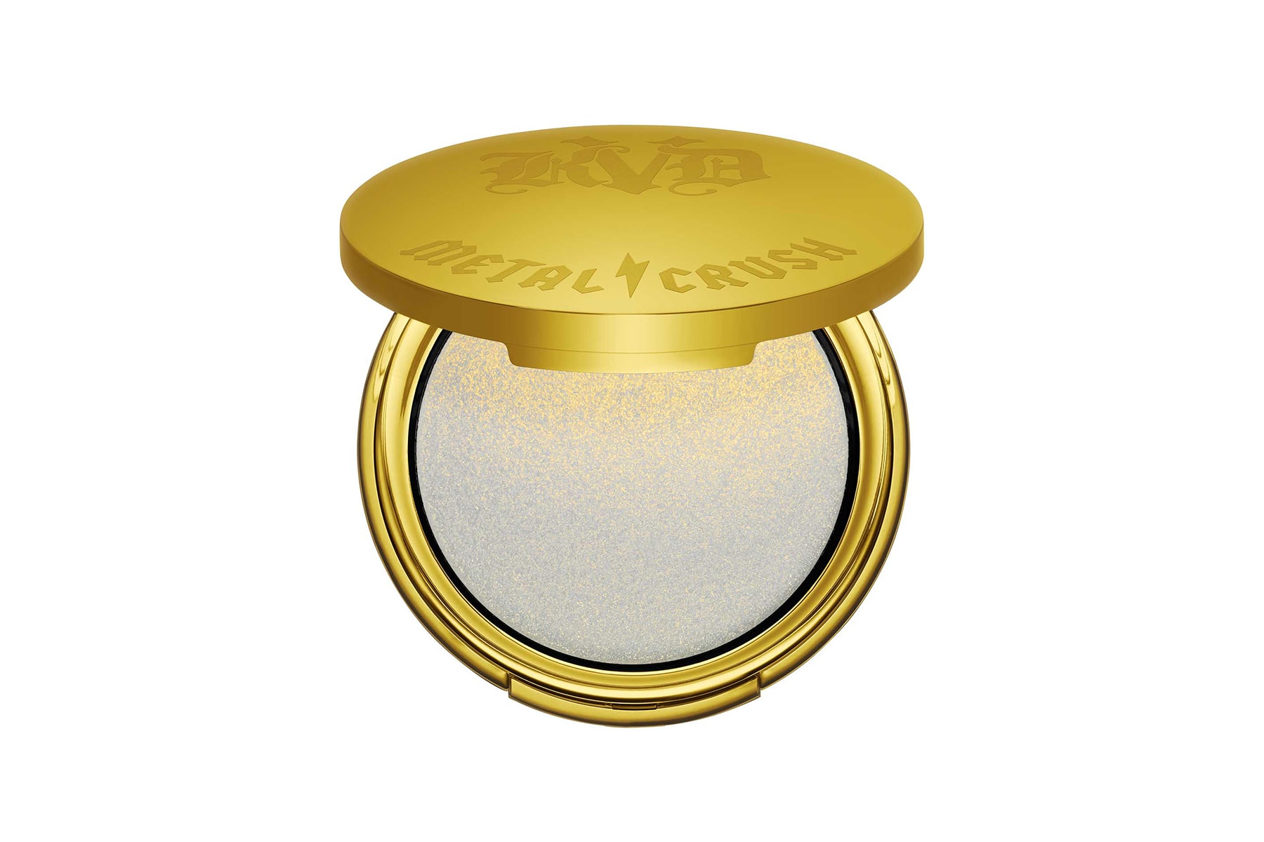 kat von d beauty 10 year anniversary makeup collection metal crush highlighter pressed powder gold