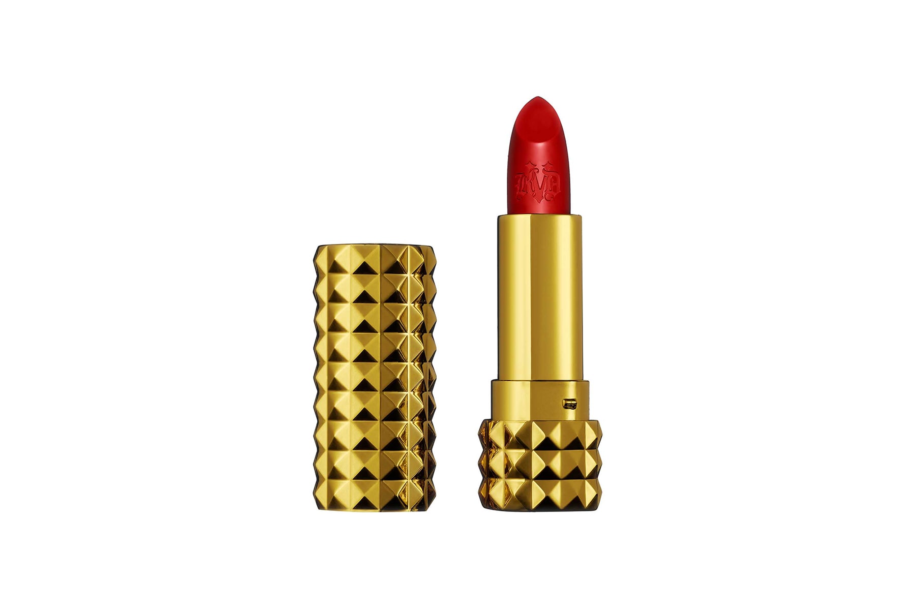 kat von d beauty 10 year anniversary makeup collection red lipstick gold metal tubbe stud