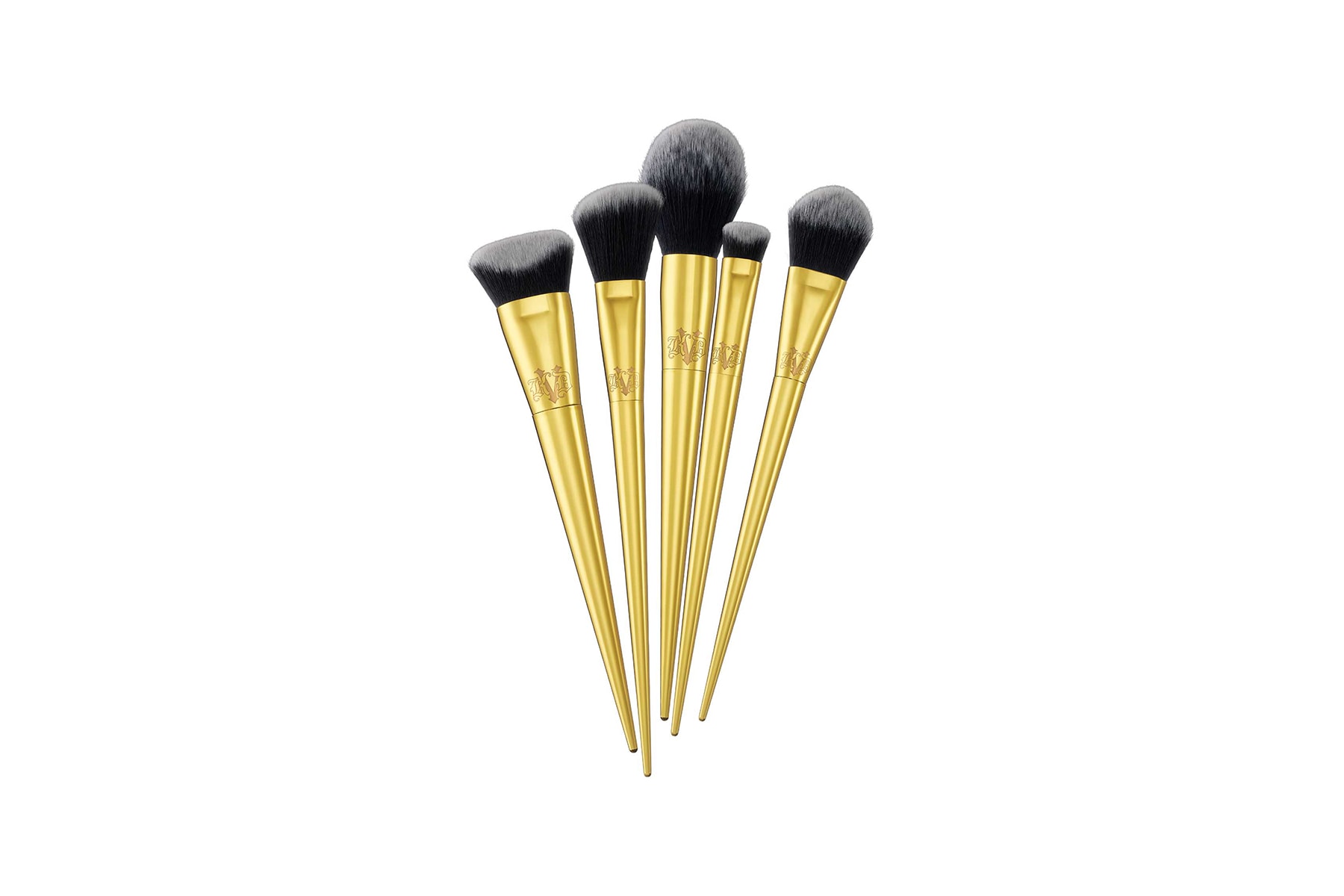 kat von d beauty 10 year anniversary makeup collection gold makeup brushes