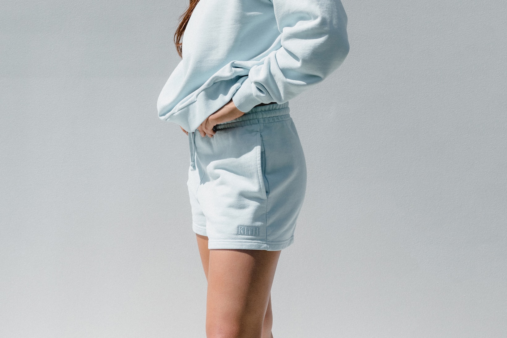 Kith Women Spring 2018 Classics Collection Crosby Crew Elizabeth Shorts Baby Blue