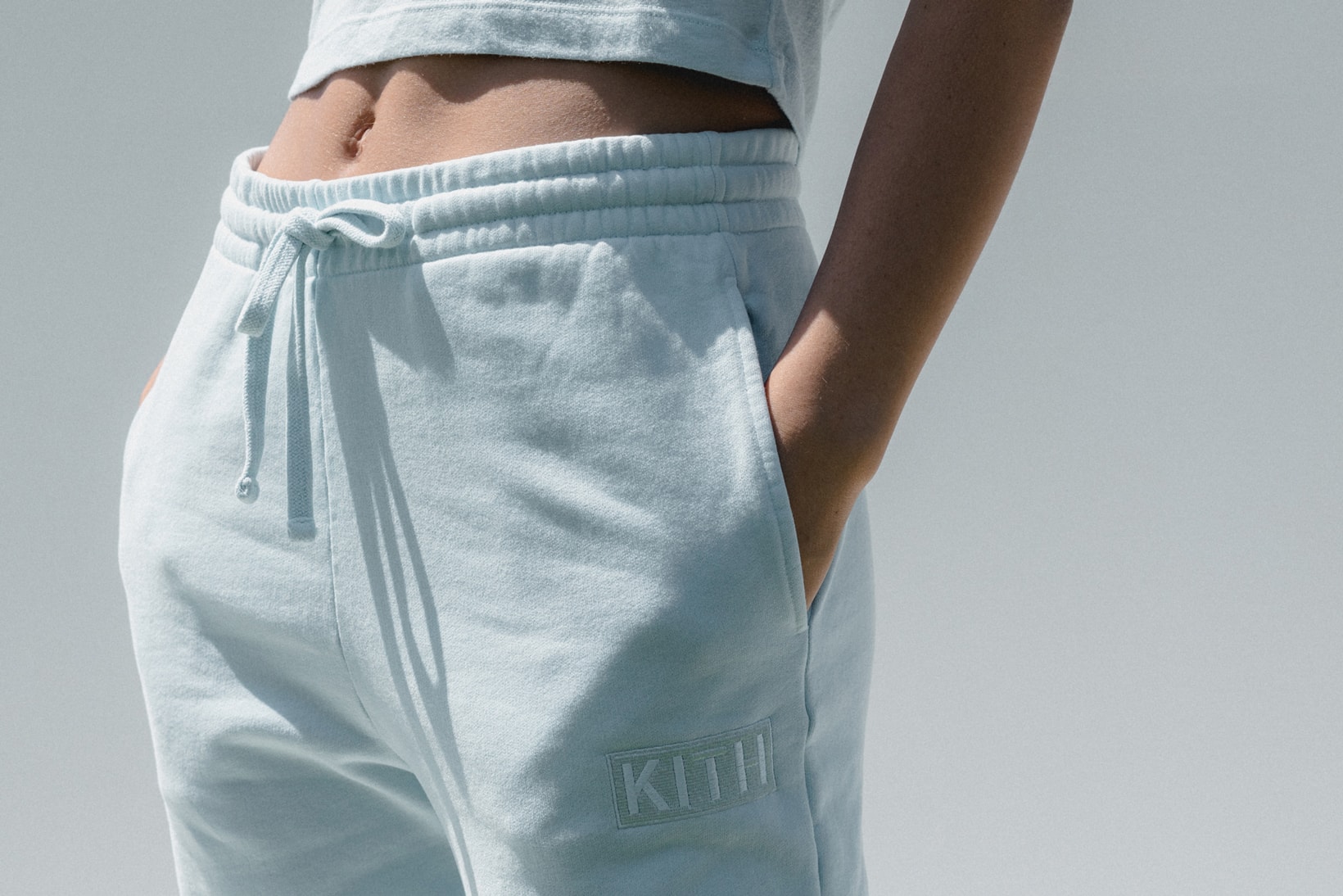 Kith Women Spring 2018 Classics Collection Wooster Sweatpants Baby Blue