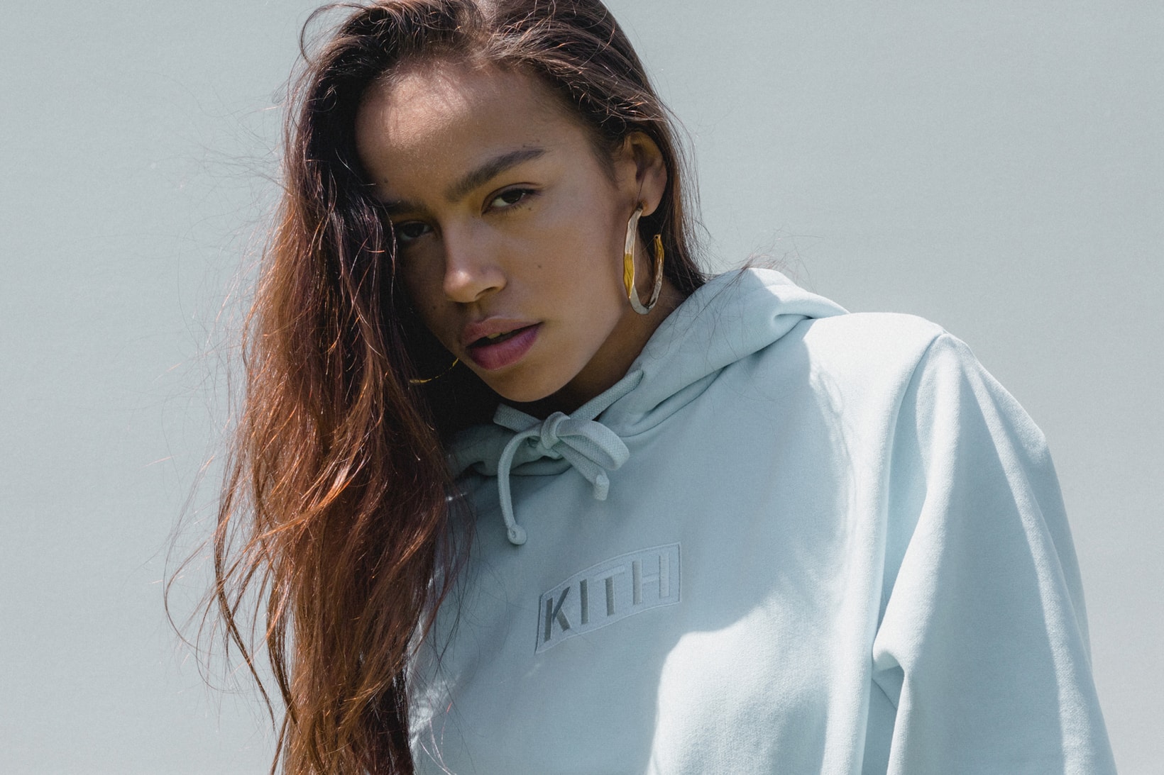 Kith Women Spring 2018 Classics Collection Baxter Hoodie Baby Blue