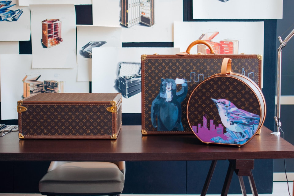 hand painted louis vuitton trunk painting