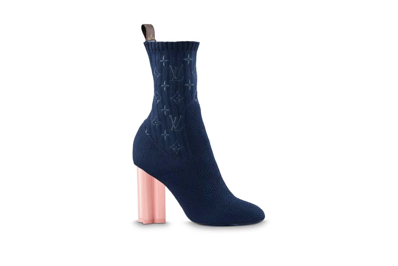 Louis Vuitton Silhouette Monogrammed Ankle Boots Black Khaki Navy Blue