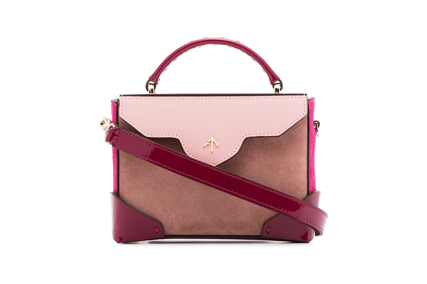 MANU Atelier Micro Bold Bag Cameo Rose Fuchsia Pink