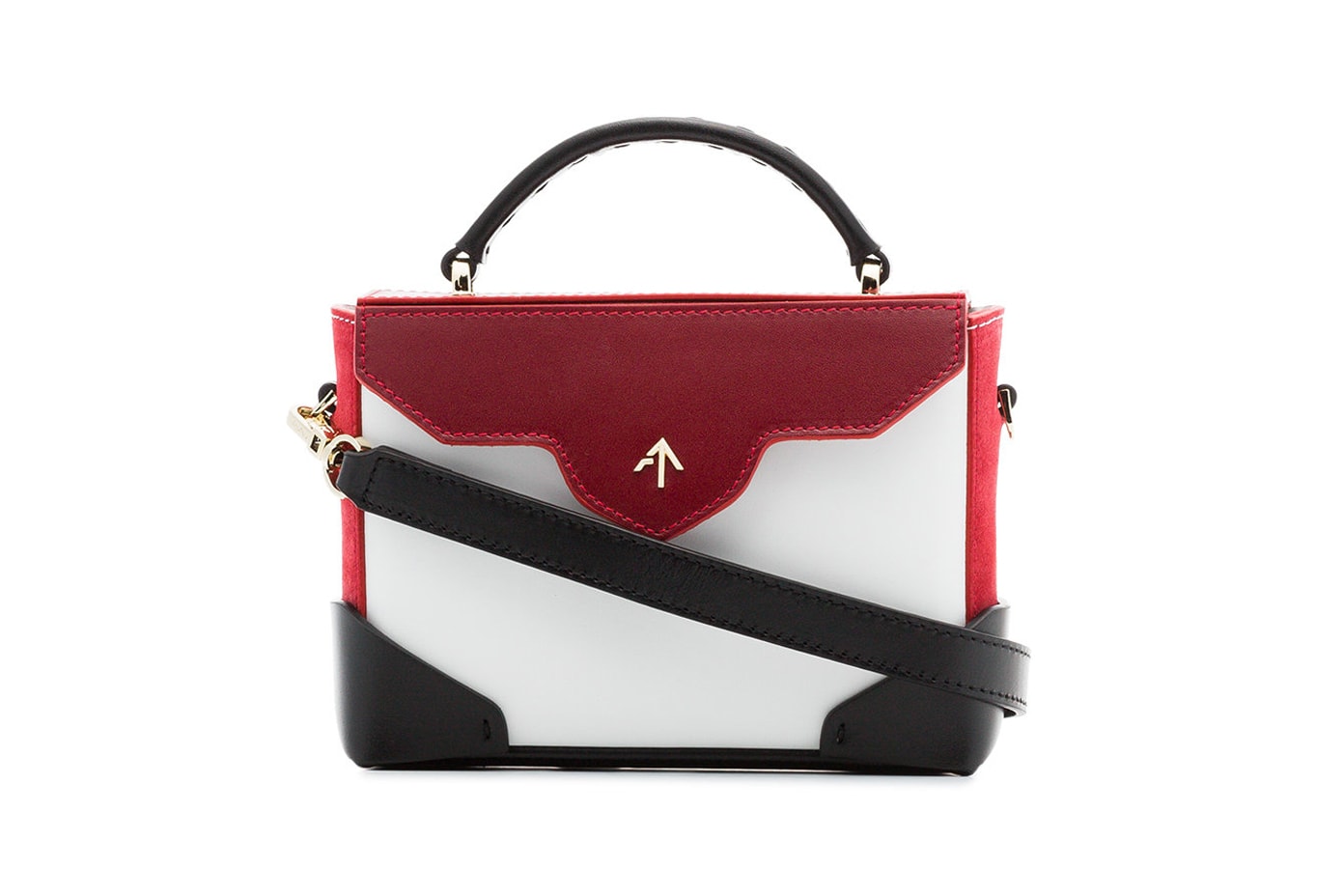 MANU Atelier Micro Bold Bag White Red Black