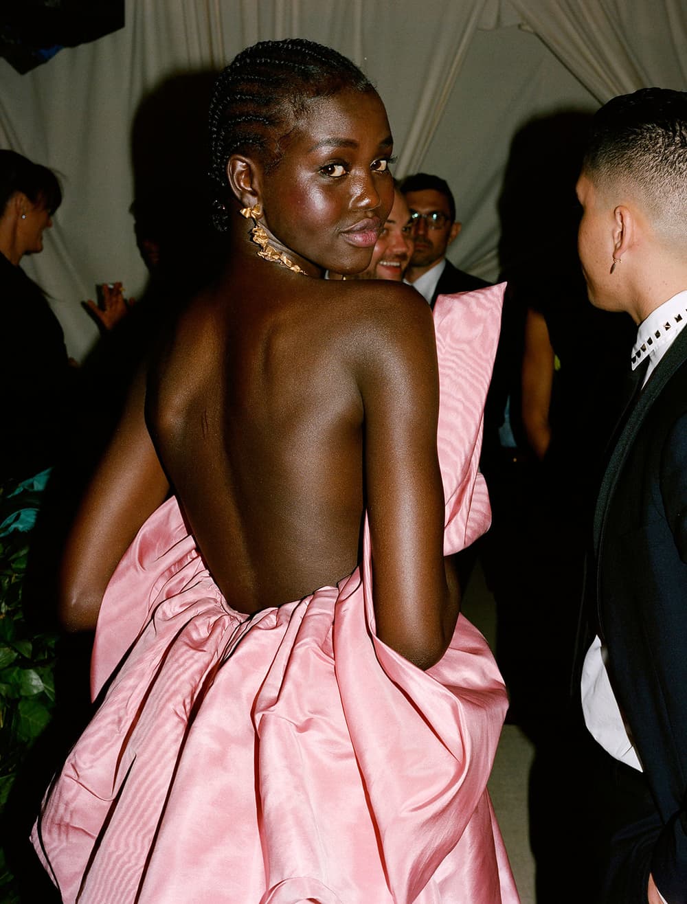 Met Gala 2018 Pink Valentino Dress Adut Akech Bior