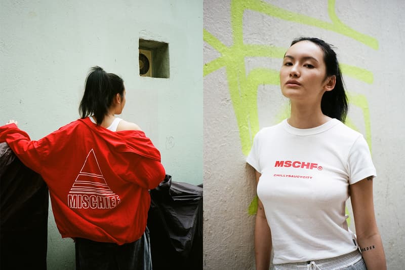 MISCHIEF Spring/Summer 2018 HBXWM HBX Editorial Delta Windbreaker Jacket Csc Short Sleeve T-Shirt Red White